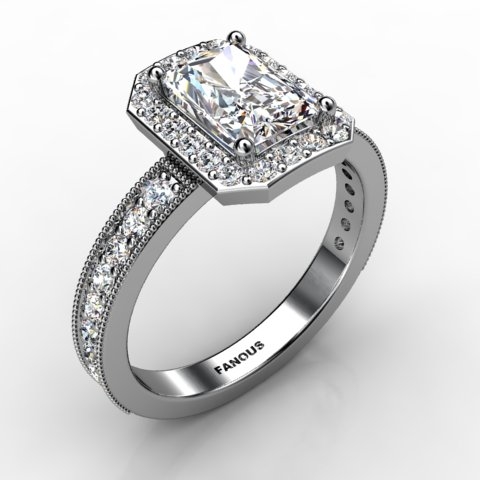 18k White Gold Engagement Ring 0.694ct - 0200868-18kw