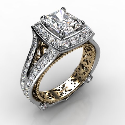 18k White Gold Engagement Ring 1.19ct - 0201083-18kw